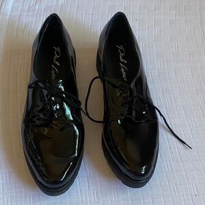 PINK LATTE Polished Black Women's Loafers